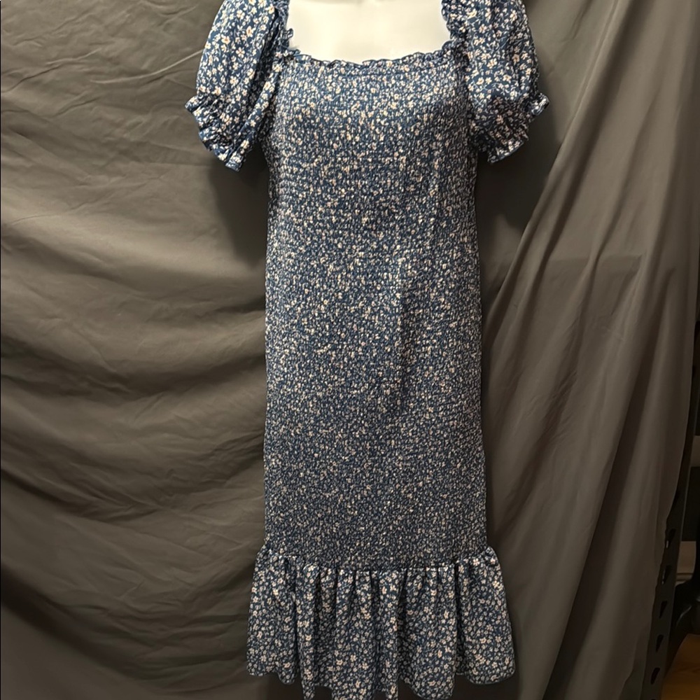 Floral Blue Dress